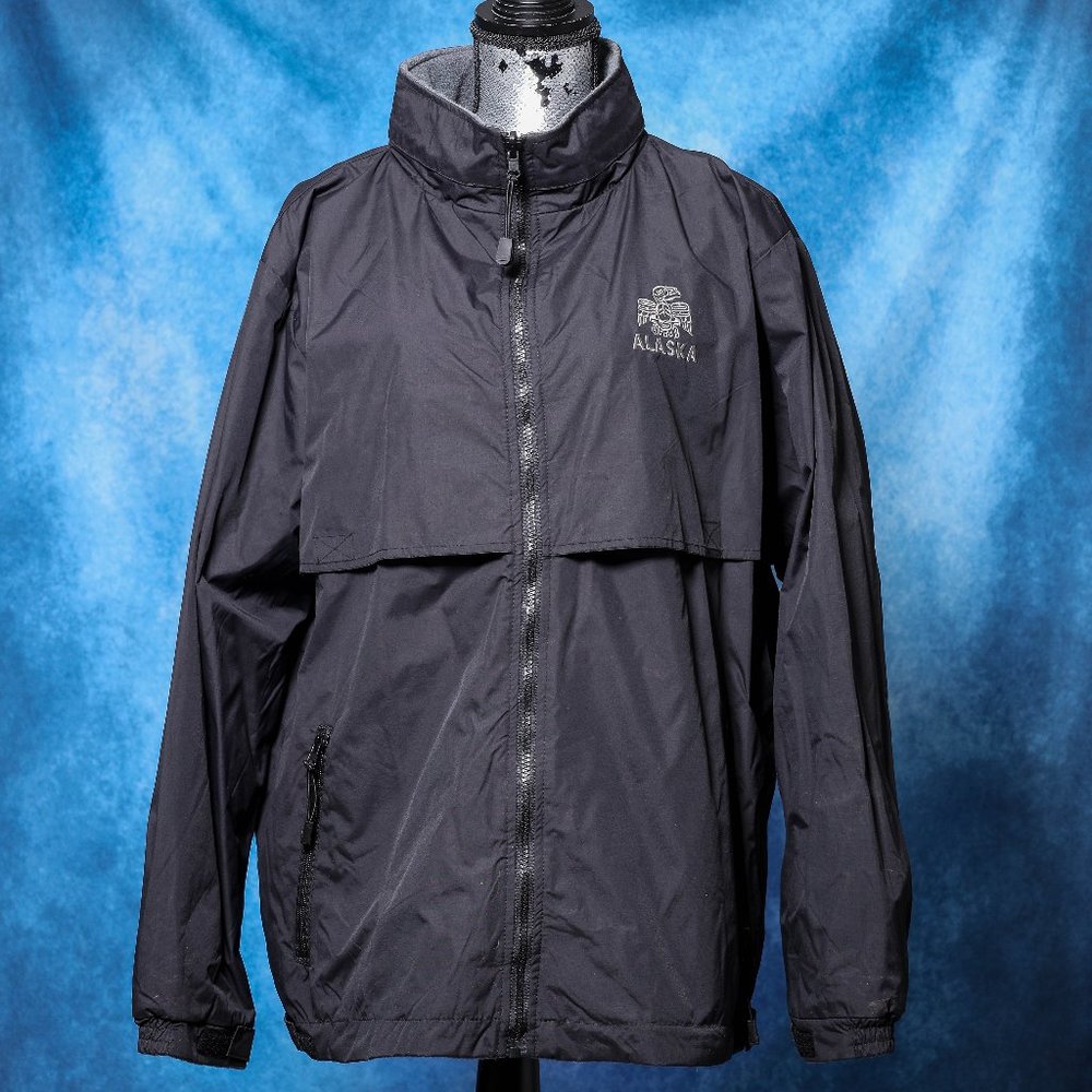 New Mens Reversible fleece / water repellant  shell jacket - Large